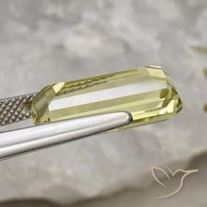 Cuarzo Amarillo piña natural de 8.03 ct, Corte Octágono / Esmeralda, VVS-VS