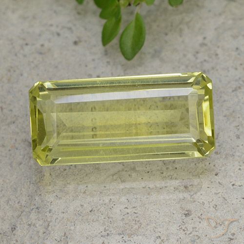 6.44ct Natural Amarillo  verdoso Cuarzo, corte esmeralda, VVS-VS