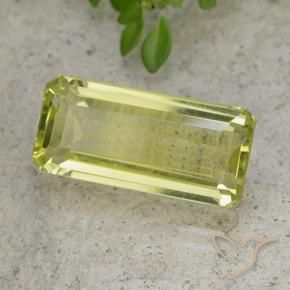 Cuarzo Amarillo  verdoso natural de 6.44 ct, Corte Octágono / Esmeralda, VVS-VS