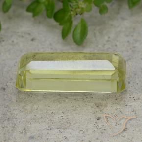 Cuarzo Amarillo  verdoso natural de 6.44 ct, Corte Octágono / Esmeralda, VVS-VS