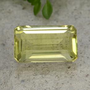 Cuarzo amarillo natural de 6,60 ct, corte esmeralda, VVS-VS