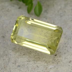 Cuarzo amarillo natural de 6,60 ct, corte esmeralda, VVS-VS