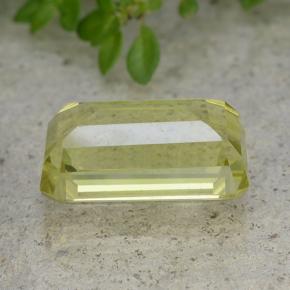 Cuarzo amarillo natural de 6,60 ct, corte esmeralda, VVS-VS
