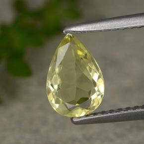 Cuarzo amarillo natural de 0,84 ct, en forma de pera, VVS-VS