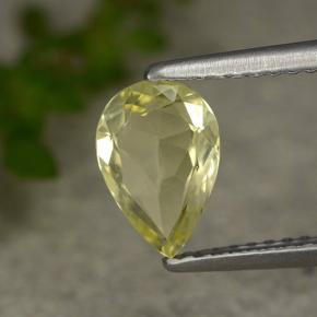 Cuarzo amarillo natural de 0,84 ct, en forma de pera, VVS-VS