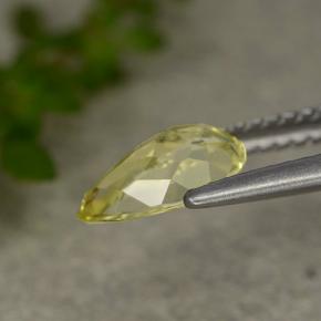 Cuarzo amarillo natural de 0,84 ct, en forma de pera, VVS-VS