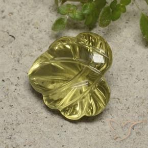 Cuarzo Amarillo suave natural de 9.29 ct, Corte Flor, Transparente