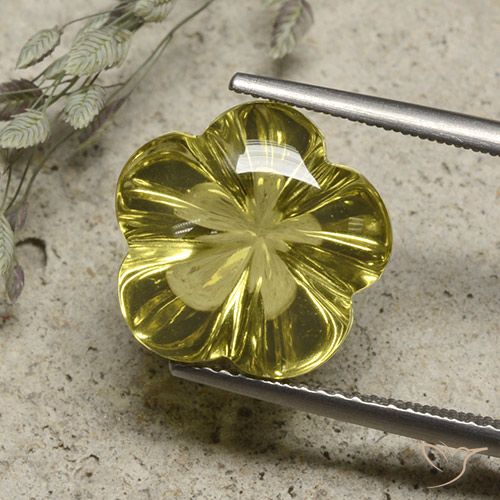 10.09ct Natural Amarillo laguna Cuarzo, Corte Flor, Transparente