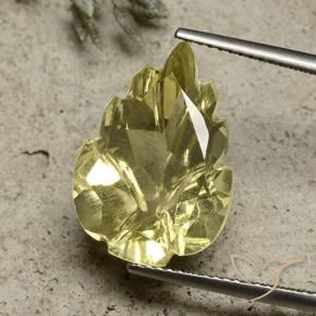Cuarzo Amarillo laguna natural de 10.32 ct, Corte Flor, Transparente