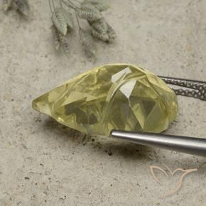 Cuarzo Amarillo laguna natural de 10.32 ct, Corte Flor, Transparente