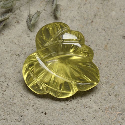 9.77ct Natural Amarillo medio Cuarzo, Corte Flor, Transparente