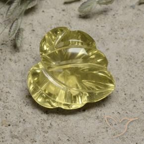 Cuarzo Amarillo pálido natural de 7.48 ct, Corte Flor, Transparente