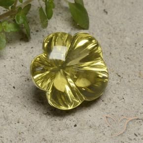 Cuarzo Amarillo pálido natural de 10.17 ct, Corte Flor, Transparente