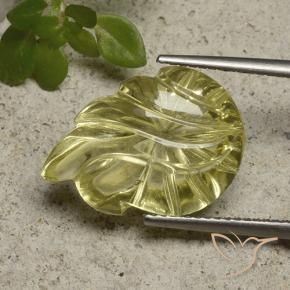 Cuarzo Amarillo laguna natural de 9.00 ct, Corte Flor, Transparente