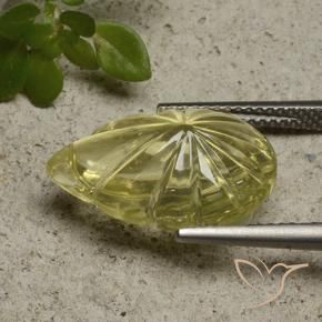 Cuarzo Amarillo laguna natural de 9.00 ct, Corte Flor, Transparente