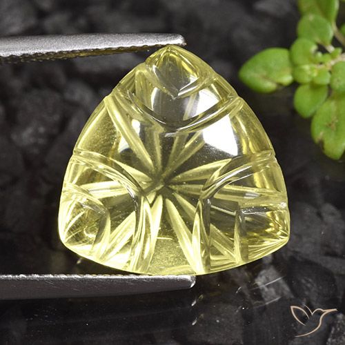 9.06ct Natural Amarillo claro Cuarzo, Trillón, Transparente, Photo A