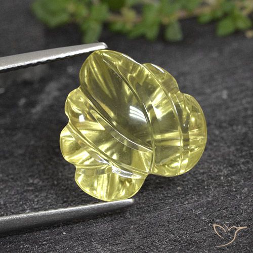 6.61ct Natural Amarillo medio Cuarzo, Corte Flor, Transparente