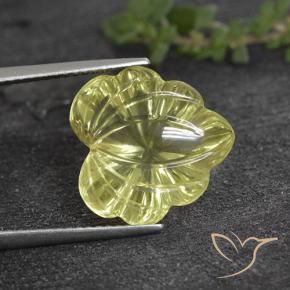 Cuarzo Amarillo piña claro natural de 7.99 ct, Corte Flor, Transparente