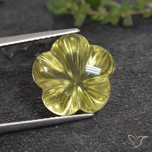 8.05ct Natural Amarillo medio Cuarzo, Corte Flor, Transparente