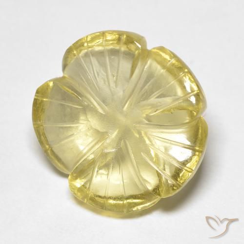 8.15ct Natural Amarillo medio Cuarzo, Corte Flor, Transparente