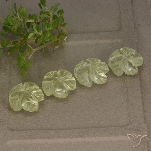 5.10ctw Natural Amarillo claro Cuarzo, Corte Flor, Transparente