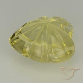 Cuarzo Amarillo pálido natural de 6.85 ct, Corte Flor, Transparente