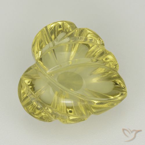 6.81ct Natural Amarillo medio Cuarzo, Corte Flor, Transparente