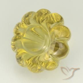 Cuarzo Amarillo laguna natural de 8.52 ct, Corte Flor, Transparente