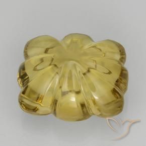 Cuarzo Amarillo claro natural de 8.05 ct, Corte Flor, Transparente