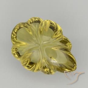 Cuarzo Amarillo amarronado natural de 6.00 ct, Corte Flor, Transparente