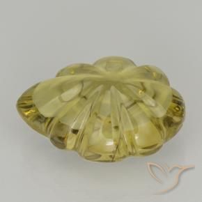 Cuarzo Amarillo amarronado natural de 6.00 ct, Corte Flor, Transparente