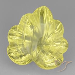 Cuarzo Amarillo abejorro claro natural de 7.65 ct, Corte Flor, Transparente