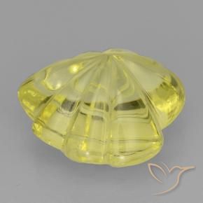 Cuarzo Amarillo abejorro claro natural de 7.65 ct, Corte Flor, Transparente