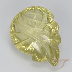 Cuarzo Amarillo claro natural de 9.19 ct, Corte Flor, Transparente