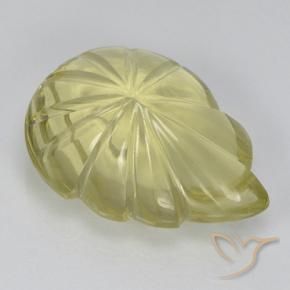 Cuarzo Amarillo claro natural de 9.19 ct, Corte Flor, Transparente