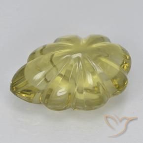 Cuarzo Amarillo-dorado claro natural de 5.50 ct, Corte Flor, Transparente