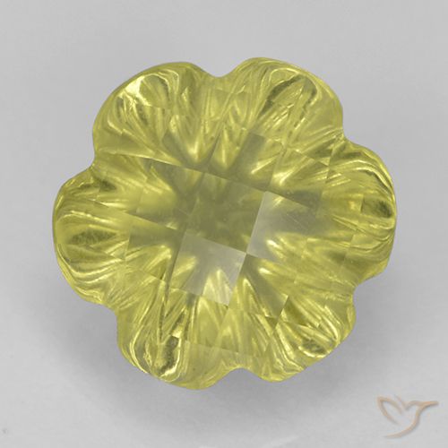 3.59ct Natural Amarillo laguna Cuarzo, Corte Flor, Transparente
