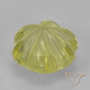 Cuarzo Amarillo laguna natural de 3.59 ct, Corte Flor, Transparente
