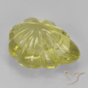 Cuarzo Amarillo piña claro natural de 4.28 ct, Corte Flor, Transparente