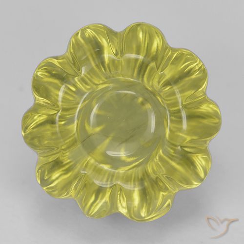 7.80ct Natural Amarillo piña Cuarzo, Corte Flor, Transparente