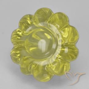 Cuarzo Amarillo piña natural de 7.80 ct, Corte Flor, Transparente