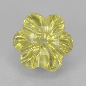 Cuarzo amarillo natural de 2,06 ct, corte flor, transparente