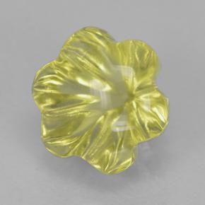 Cuarzo amarillo natural de 2,06 ct, corte flor, transparente