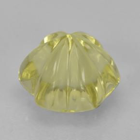 Cuarzo amarillo natural de 2,06 ct, corte flor, transparente