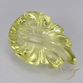 Cuarzo Amarillo claro natural de 5.54 ct, Corte Flor, Transparente