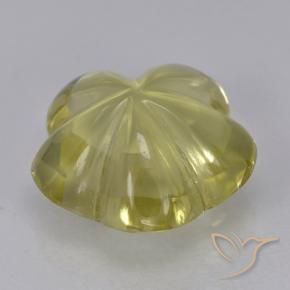 Cuarzo Amarillo claro natural de 3.23 ct, Corte Flor, Transparente