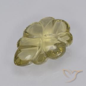 Cuarzo Amarillo neutral natural de 4.76 ct, Corte Flor, Transparente