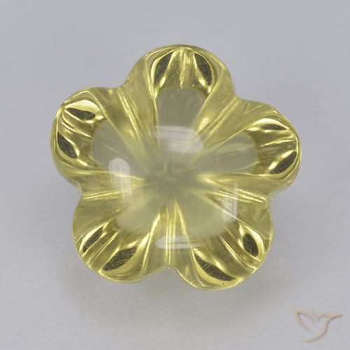 2.68ct Natural Amarillo laguna Cuarzo, Corte Flor, Transparente
