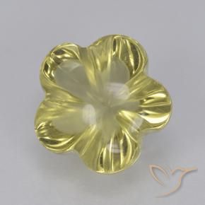 Cuarzo Amarillo laguna natural de 2.68 ct, Corte Flor, Transparente