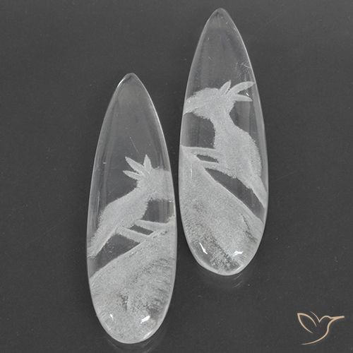Gemas de Cuarzo Blanco claro natural de 22.70 ct, En forma de pera, Transparente